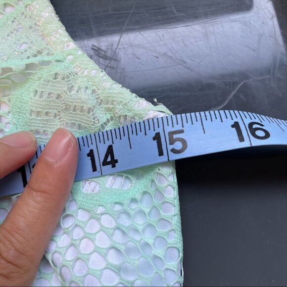Lilly Pulitzer Lonnie Iridescent Daisy Lace Mini Dress Seafoam Green lined sze 0 - Picture 10 of 13
